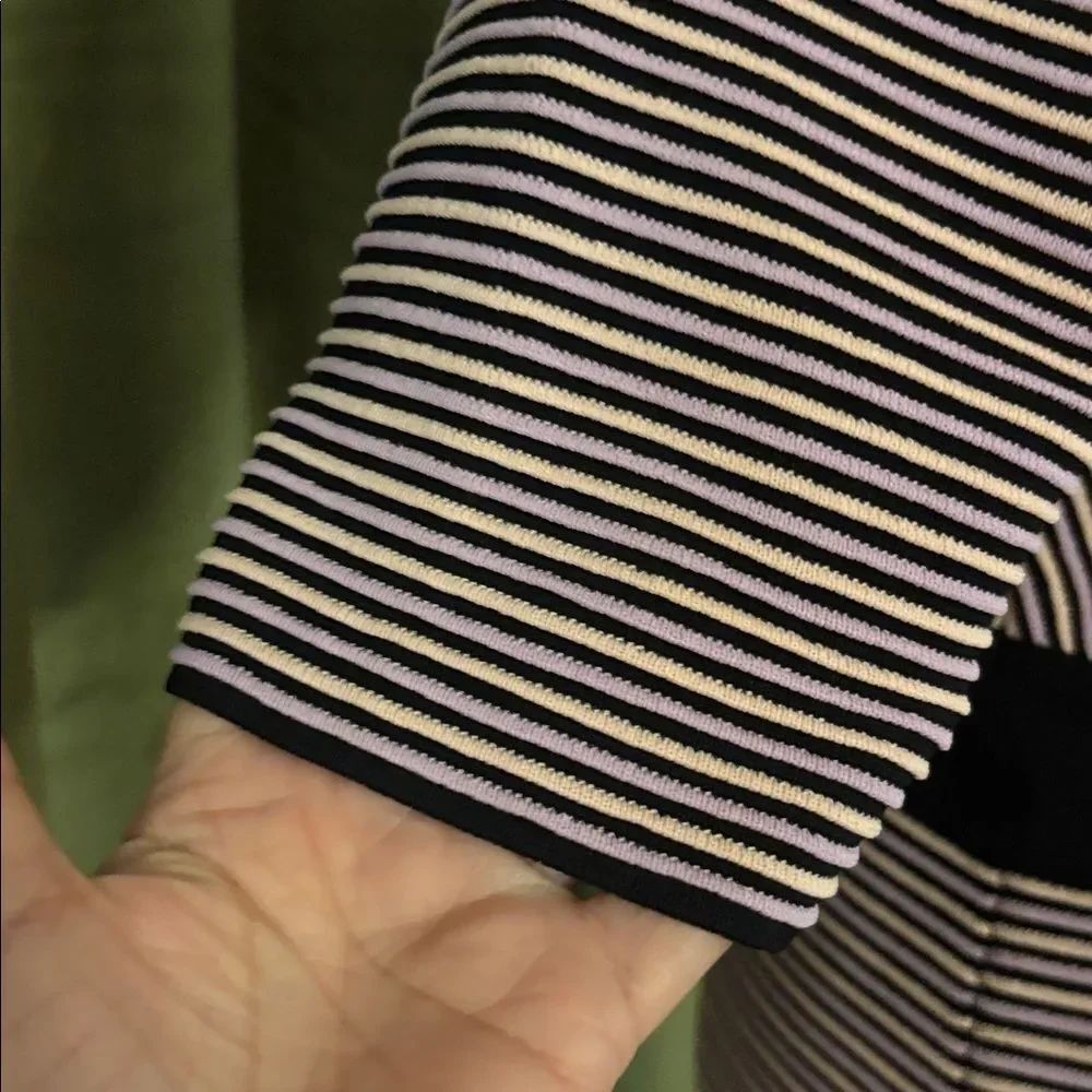 Versace Black and Pink Striped Dress, Size46(L) - Picture 5 of 11